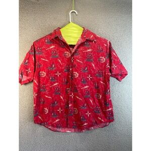 Roundtree & York Mens Size 2X Button Down Shirt Short Sleeve‎